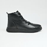 Hakiki Deri Fermuarlı Lastik Bağcıklı Kadın Bot 