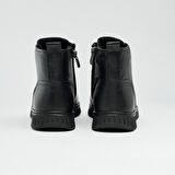 Hakiki Deri Fermuarlı Lastik Bağcıklı Kadın Bot 