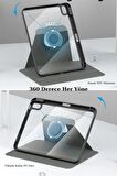 Apple iPad Air 10.9 2022 (4.Nesil) Uyumlu 360° Dönebilen Standlı Pino Tablet Kılıfı 