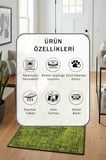 Yıkanabilir Kaymaz Taban Dijital Baskılı Yolluk Halı Kahve