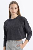DeFacto Coool Loose Fit Yıkamalı Soluk Efektli Uzun Kollu Tişört C4398AX24SPAR226