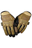 Single Sword Mechanix Tam Parmak Taktik Eldiven, Darbe Emici İş Eldiveni, Dokunmatik Özellikli Motosiklet&Spor Eldiveni, Unisex  BEJ-L