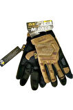 Single Sword Mechanix Tam Parmak Taktik Eldiven, Darbe Emici İş Eldiveni, Dokunmatik Özellikli Motosiklet&Spor Eldiveni, Unisex  BEJ-L
