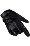 Single Sword Mechanix Tam Parmak Taktik Eldiven, Darbe Emici İş Eldiveni, Dokunmatik Özellikli Motosiklet&Spor Eldiveni, Unisex  SİYAH-L