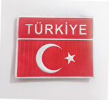 Single Sword Arkası Cırtlı Plastik Bayrak Patch 6X5.5