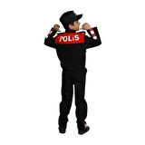 Kız&Erkek Çocuk Polis Kıyafeti (Şapka, Gömlek, Pantolon Takımı) Yeni Model KIRMIZI-10