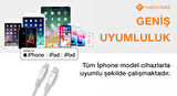 Novoo Type-C iPhone Lightning Hızlı Şarj Kablosu Beyaz 1.8 Metre
