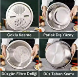 Çok amaçlı 3lü paslanmaz Çelik set