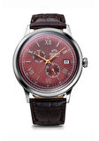 Orient RA-AK0705R10B Otomatik Deri Kahverengi Kırmızı Kadran 40 mm Erkek Kol Saati