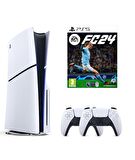 Sony Playstation 5 1 TB Slim CD Edition Konsol + 2. PS5 Kol + PS5 Fifa 24 - FC 24 Oyunu