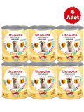 Ultravita Premium Yüksek Proteinli Sığır Etli Konserve Yaş Köpek Maması 415gr 6 ADET