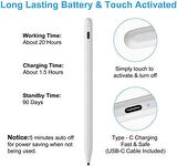 Apple iPad 10.9 5.Nesil Uyumlu Avuç İçi Reddetmeli Dokunmatik Özel Yazı Çizim Kalemi
