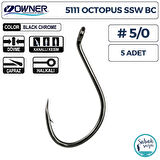 Owner 5111 Octopus SSW Delikli İğne Siyah #5/0 (5 Adet)