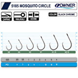 Owner 5185 Mosquito Circle Delikli İğne #2/0 (6 Adet) Siyah