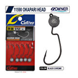 Owner Cultiva 11590 Okappari Head Lrf Jighead Black Chrome-2,4 GR