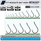Owner 5177 Mosquito Hook Delikli İğne #2 (9 Adet) Siyah