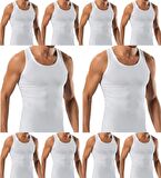 10 Adet Erkek Slim Fit Dar Kalıp Likralı Penye Sporcu Atleti(Rambo Atleti)