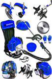 Alman 16 Hp Çelik Piston Turbo Soğutuculu Arazi Tipi Benzinli Sırt Tırpan Ot Çalı Çim Biçme + Çapa