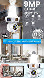 Ampül Kamera, WIFI, 9MP, Alarm, Uzaktan İzleme, Hareket Tabiki, Anlık Bildirim,Gece Görüşü, Kablosuz
