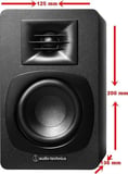 Audio-Technica AT-SP3X Bluetooth Aktif Hoparlör Çift Siyah