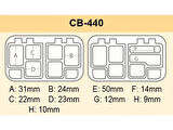Meiho CB-440 Pro Spring Case Mıknatıslı/Bölmeli Malzeme Kutusu - Siyah