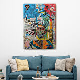 Jean Michel Basquiat Jazz King Kanvas Tablo, Jazz King Canvas Tablo-4964