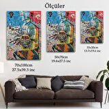 Jean Michel Basquiat Jazz King Kanvas Tablo, Jazz King Canvas Tablo-4964