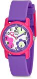 Q&Q VR41J006Y MOR SİLİKON KORDON RAKAMLI ÇOCUK KOL SAATİ