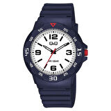 Q&Q V02A-019VY Plastik Su Geçirmez Lacivert Renk Erkek Kol Saati