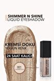 Flormar Metalik Likit Göz Farı (ALTIN) - Shimmer & Shine Liquid Shadow - 001 Cashmere Gold - 8682536002592