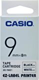 Casio XR-9WE1 (We/bk) Etiket Yazıcısı Kartuşu Beyaz Renk Üstüne Siyah Baskı