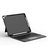 Apple iPad 10.2 2020 (8.Nesil) Uyumlu Wiwu Mag Touch Bluetooth Klavyeli Standlı Mıknatıslı Kılıf