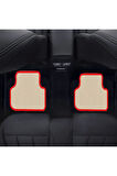 SMART FORTWO W451 2007-2014    Bej Halı Kırmızı Kenar  Petek Topuk