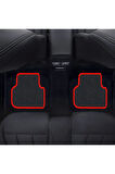 BMW 3 SERİSİ F30 2012-2018    Siyah Halı Kırmızı Kenar Petek Topuk