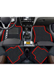 MERCEDES SLK R171 2004-2011   Siyah Halı Kırmızı Kenar Petek Topuk