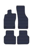 HYUNDAİ GENESİS BH 2009-2014 -SEDAN   Uyumlu Mavi Dikişli Siyah Deri Paspas