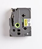 BROTHER P-TOUCH TZE-651 TZE-TAPE 24 MM SARI ÜZERİNE SİYAH LAMİNASYONLU ETİKET