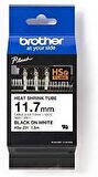 BROTHER P-TOUCH HSE-231 - ISI İLE DARALAN MAKARON BEYAZ ÜZERİNE SİYAH 11.7 MM