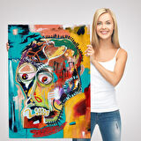 Jean Michel Basquiat, İsimsiz Kafatası 1981 Kanvas Tablosu-4977