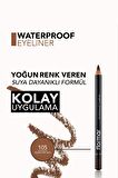 Flormar Suya Dayanıklı Mat Göz Kalemi (KAHVE) - Waterproof Eyeliner - 105 Warm Brown - 8690604109050