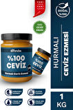 Hurmalı Ceviz Ezmesi Katkısız Taze Çekim Doğal Sürülebilir Kahvaltılık %80 Ceviz Ezmesi 1 Kilogram