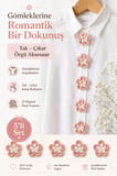 El Örgüsü Gömlek Ceket Aksesuarı 5'li Set Çiçek Broş Tak Çıkar Düğme için Süs Kadın Gömlek Hırka ceket Süsü Gözlük Tutucu Aksesuar