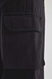 DeFacto Coool Straight Fit Kargo Gabardin Pantolon B7611AX24SPBK27