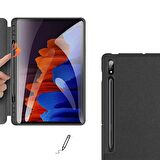 Polham Samsung Galaxy Tab S8 Plus (X800-X806) Standlı Tablet Kılıfı, Kalem Yerli Katlanabilir Kılıf