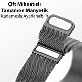 Polham Milano Loop Çelik Ultra Hafif Apple Watch 42-44-45MM için Kordon Kayış, Paslanmaz Çelik Kayış