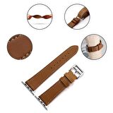 Polham Apple Watch 4-5-6 İle Uyumlu 44mm Retro Tasarımlı Deri Kordon, Ultra Sağlam Kilitli Kayış