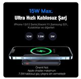 Baseus 20W 10000mAh İphone 13, 13 Pro, 13 Pro Max Standlı Magsafe Powerbank, Manyetik Kablosuz Şarj