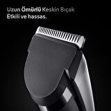 Braun Saç Kesme Makinesi Series 7, +5 Aksesuar, Ömür Boyu Keskin Bıçak, 17 Uzunluk, HC7590