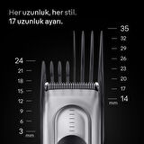 Braun Saç Kesme Makinesi Series 7, +5 Aksesuar, Ömür Boyu Keskin Bıçak, 17 Uzunluk, HC7590