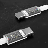 Apple 15/15 Pro Type-C to Type-C Hasır Örgü Hızlı Şarj Kablosu (1m) (4987)